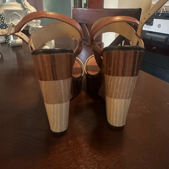 Jimmy Choo Notion Layered Wood Wedges - Picture 6 of 8